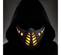 Zhongren Máscara facial LED Cyber Punk para cosplay, máscara de media cara, demonio, ciberpunk, iluminada, para fiesta de Halloween, disfraz de CS Airsoft, juegos tácticos al aire libre