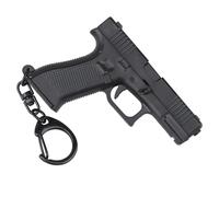 Zhongren Tactical Keychain Pistola Forma Llavero Pistola Modelo 1: 4 Action Figure Collection Colgante Bolso Amuleto para Hombres Fan del ejército Novio Regalo-G45 (Negro)