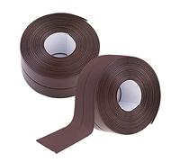 Zhongtou 2 Piezas Autoadhesiva Cinta de Sellador Impermeable PVC Cinta de Calafateo Antimoho para Baño/Cocina/Inodoro/Esquina de Pared/Bañera Marrón