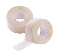Zhongtou 2 Piezas Autoadhesiva Cinta de Sellador Impermeable PVC Cinta de Calafateo Antimoho para Baño/Cocina/Inodoro/Esquina de Pared/Bañeraa Beige