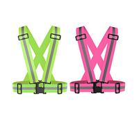 Zhongtou 2 Piezas Chaleco Reflectante Niño Chaleco de Seguridad Moto de Alta Visibilidad Chalecos Reflectantes Amarillo 360 ° Chaleco Reflectante Ajustable para Niños Correr Trotar Andar Bicicleta