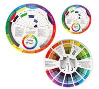 Zhongtou 3 Piezas Rueda de Color, Portátil Círculo Cromático Colores Mezclados Creativ Color Wheel Guide Pintura Herramienta para Maquillaje Tablero de Mezcla Colores