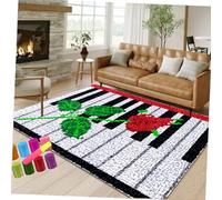 ZHONGYANAN Kits de Alfombras con Gancho de Pestillo, Kit de Fabricación de Alfombras, Kits de Bordado de Punto de Cruz, Kit para Hacer Tapices, Juego de Latch Hook Manualidades Alfombra 80 x 115 cm
