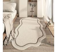 ZHONGZD Alfombras De Área - Alfombra De Cachemira Artificial Alfombra En Forma De Nube Alfombra Irregular Lavable Suave Y Simple con Respaldo Antideslizante para Un Cuidado Fácil