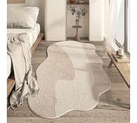 ZHONGZD Alfombras De Área - Alfombra De Cachemira Artificial Alfombra En Forma De Nube Alfombra Irregular Lavable Suave Y Simple con Respaldo Antideslizante para Un Cuidado Fácil