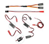 Zhongzhen Paquete de 5 cables de conector RC - Interruptor de encendido/apagado, adaptadores paralelos JST y JR Y para Traxxas, coche axial, camión oruga, ESC, batería, motor, ventilador y luz