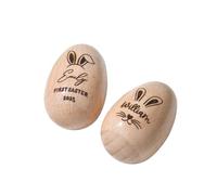 Zhongzhi Huevos de Pascua personalizados de madera tallados con nombre de la primera primavera, regalo para bebé/niños, huevos de Pascua, etiquetas para nombre, cesta, regalo hecho a mano (4 x 6 cm)