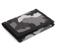 ZHONYEE Cartera de camuflaje delgada RFID para niños, carteras triples para hombres, mini monedero triple con cremallera para niños, gris, S, Carteras RFID