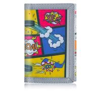 ZHONYEE Carteras geniales para adolescentes para niños y niñas con cremallera y ranura para tarjetas, lona triple RFID para exteriores, diseño encantador adhesivo mágico para 12 a 16 años, Dibujos