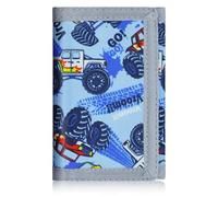 ZHONYEE Carteras geniales para adolescentes para niños y niñas con cremallera y ranura para tarjetas, lona triple RFID para exteriores, diseño encantador adhesivo mágico para 12 a 16 años, Camión,