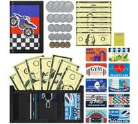 ZHONYEE Carteras para niños y niñas, carteras RFID de triple pliegue con cremallera y bolsillo de gancho, gran memoria, múltiples ranuras para tarjetas, casa segura para dinero de papel y monedas,