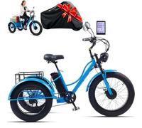ZhouBSM Bicicleta Eléctrica De 3 Ruedas De 24 Pulgadas C