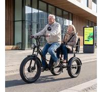 ZhouBSM Bicicleta Eléctrica De 3 Ruedas Y 24 Pulgadas C