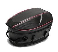 ZHOUFUDA Bolsa de Sillín para Motocicleta para Triumph Street Triple 2008-2024, Motocicleta Trasera Mochila de Almacenamiento Multifuncional Impermeable,A Redline