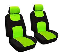 ZHOUFUDA Fundas Asientos Coche Delanteros de Poliéster para Audi Q7 Q2 Q2 Sport, Fundas Asientos Furgonetas y Camiones Accesorios para el Interior del Automóvil,A Green