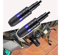 ZHOUFUDA Protector de Choque de Motocicleta para Benelli Caffe Nero 125 2011-2016, Moto Deslizadores de Marco de Escape Modificados Protección contra Caídas,A Blue