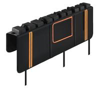 ZHOUMADE - Almohadilla para puerta trasera de camioneta con tiras reflectantes y bolsillos para herramientas, almohadilla para puerta trasera para bicicleta de montaña para 5 bicicletas