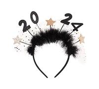 ZHOUSUFEN Diadema de Año Nuevo 2024, diadema de estrella 2024, diadema de Año Nuevo, aro para el pelo, diadema para fiesta, feliz Año Nuevo, banda para el pelo para mujeres y niñas