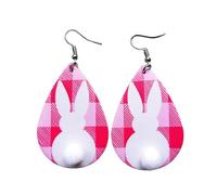 ZHOUSUFEN Elegantes aretes de cuero con patrón único, aretes colgantes de moda para uso diario, As Shown, aleación de cuero