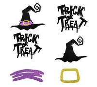 ZHOUSUFEN Juego de calcomanías de pared de fieltro para puerta y ventana, diseño de brujas de murciélago de Halloween