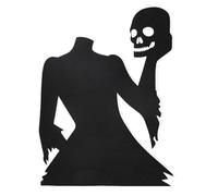 ZHOUSUFEN Juego de calcomanías de pared de fieltro para puerta y ventana, diseño de brujas de murciélago de Halloween