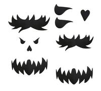 ZHOUSUFEN Juego de calcomanías de pared de fieltro para puerta y ventana, diseño de brujas de murciélago de Halloween