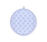 ZHOUSUFEN - Llavero de corazón redondo con varios símbolos de silicona y epoxi para decoración del día de San Valentín