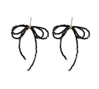 ZHOUSUFEN Pendientes colgantes de temperamento para invierno, aretes de gota con cuentas simples con lazo, borlas de moda, aretes de gota para fiestas, As Shown, Aleación acrílica