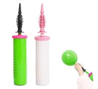ZhouWei 2 Piezas Bomba de Globo Inflador Manual, Hinchador Globos Inflador de Globos Portátil Bomba de Mano de Doble Acción, para Fiestas CumpleañOs Bodas Balones (Blanco y Verde)