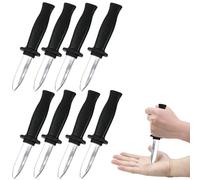 ZhouWei 8 Piezas Cuchillo Falsos Retráctil de Plástico 18×4 cm | Cuchillos de Truco Retráctiles Cuchillo Daga Que Desaparece Cuchillos de truco desaparecido Halloween para Trucos Magia