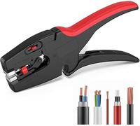 ZhouWei Pelacables Electricista Profesional, 2 en 1 Pinzas Pelacables Automático con Mordazas Autoajustables Pela Cables de Electricidad Herramienta Pelador de Cables, Rango de Trabajo 0,03-10 mm²