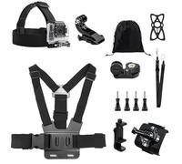 ZhouWei Set de Soporte Movil Pecho, Accesorios Action Camara Deportiva Ajustable con Arnes Pecho Correa Cabeza Muñequera Multi-función Soporte Pecho Movil, para Mayoría de Cámaras de Acción Móviles