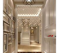 ZHOUXIAO Cortina con Cuentas De Cristal De Oro, Abalorios Colgantes De La Puerta, Cortina De Cristal De Cristal Cortina De Cuerdas Cortina De Cortas Panel De Ventana Closet S 90 x 80cm