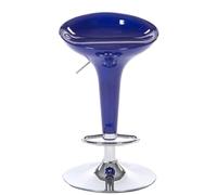 ZHOUXIAO Juego de 2 taburetes de Bar giratorios de plástico ABS con Altura Ajustable y Acabado Brillante, 2 Unidades de Taburete de Bar Resistente con reposapiés Blue