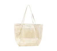 ZHOUXYFDC Bolso de Playa Mujer Bolso de mano de malla de un solo hombro for mujer, ideal for lavar, nadar, guardar ropa y for la playa.(Beige)