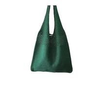 ZHOUXYFDC Bolso de Playa Mujer Bolso de mano de malla de verano, bolso de compras, bolso de playa, tejido de un solo hombro, for mujer, de malla hueca(Wood Green)