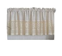 ZHOUXYFDC Cortinas Cortas Cortinas Cortas de Cocina Hechas a Mano en algodón y Lino, Ideales for Puertas y Ventanas de cafeterías(W150xL45 cm)