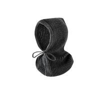 ZHOUXYFDC Gorro Bufanda Mujer Gorro de Invierno Unisex con Capucha, Tejido de Punto, Resistente al Viento, con cordón Ajustable y Cuello Alto.(Dark Grey)