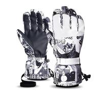 ZHOUXYFDC Guantes De Nieve Guantes de esquí de Cinco Dedos con Pantalla táctil, Antideslizantes, cálidos, Gruesos, Impermeables, for Invierno(Color4,L)