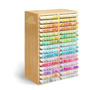 ZHOUXYFDC Lapicero Marker Organizer Wooden Desktop Storage Hold 126 Markers Pens Pencils Art Brushes Stationary Organizer Pen Holder(High-rise)