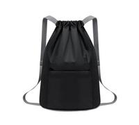 ZHOUXYFDC Mochila Cuerdas Bolsa de yoga con cordón for el hombro, de gran capacidad, con cordón, for zapatos, portátil, con cremallera, for natación, deportes, yoga y fitness.(Black)