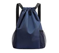 ZHOUXYFDC Mochila Cuerdas Mochila deportiva con cordón for fitness, viajes, actividades al aire libre, gran capacidad, for gimnasio, natación, playa, baloncesto(Dark Blue L)
