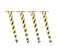 ZHOUXYFDC Patas para Muebles 4 Uds. Patas de Muebles, Patas de Metal cónicas Ajustables en Color Dorado y Negro for Mesa, sofá, Armario, Taburete, Silla, Accesorios for pies(Golden Sloping 15CM)