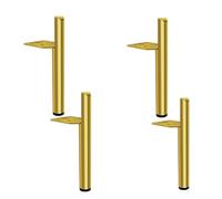 ZHOUXYFDC Patas para Muebles Base de Silla, Muebles texturales Negros Mate, Accesorios for gabinete, Soportes de sofá de Hierro y Metal Elegantes, 15cm y 20cm, 4 Uds.(Golden 15cm 4pcs)
