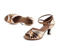 ZHOUXYFDC Zapatos De Baile Latino Mujer Zapatos de Baile Latino for Mujer, Suela de Goma Antideslizante de Larga duración, Ropa de Baile Diaria(Orange,48.5)