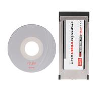 ZHOUYQX PieceI-E para Express a Adaptador convertidor de Tarjeta USB de 34 mm con 2 Puertos para Ranuras de 34 mm y 54 mm para Ordenador portátil o de Escritorio, Color Plateado