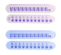 ZHOUYQX Regla de cálculo para matemáticas, Regla Digital de Juguete, Regla numérica de Doble Cara, Entrenamiento matemático