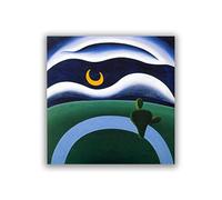 ZHPLIX Tarsila do Amaral Cuadros famosa La Luna Gi Imprimir en lienzo Arte abstracto de la pared de la lona Decoración 60x60cm Sin Marco
