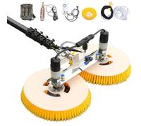 ZHPPED Cepillo Eléctrico para Limpieza De Paneles Solares, Equipo De Limpieza De Paneles Solares De Doble Cabezal De 3,5 M/5,5 M/7,5 M, Robot Limpiador Solar, 2 Cepillos Redondos,7.5m