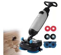 ZHPPED Lavadora de Pisos Comercial, Fregadora de Suelos Profesional, Cepillo Rotativo 360°, Fregadora Sin Cable, Limpieza Húmeda y Seca, Capacidad de Limpieza de 13000 pies²/h Grey